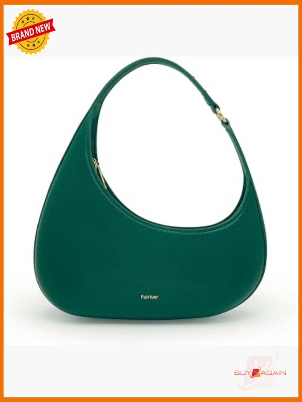 Mini Vegan Leather Hobo Bag with Zipper Closure - Small Shoulder Purse